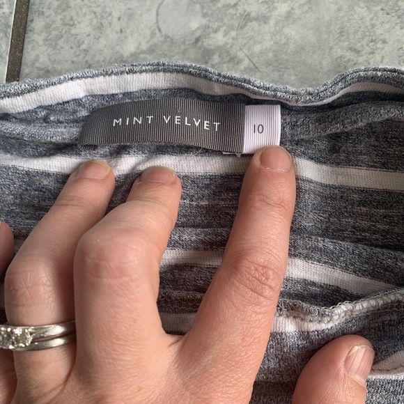 Mint Velvet Bretton Striped Sailor Nautical Top Size 10 Blue White - Picture 4 of 8